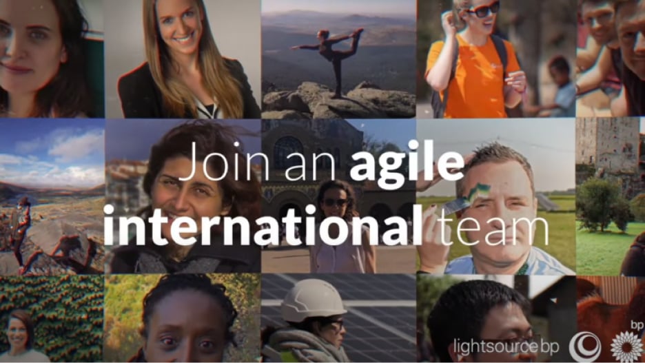 Collage of diverse individuals outdoors, with text 