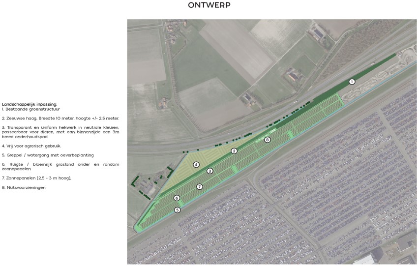 Aerial design map titled 