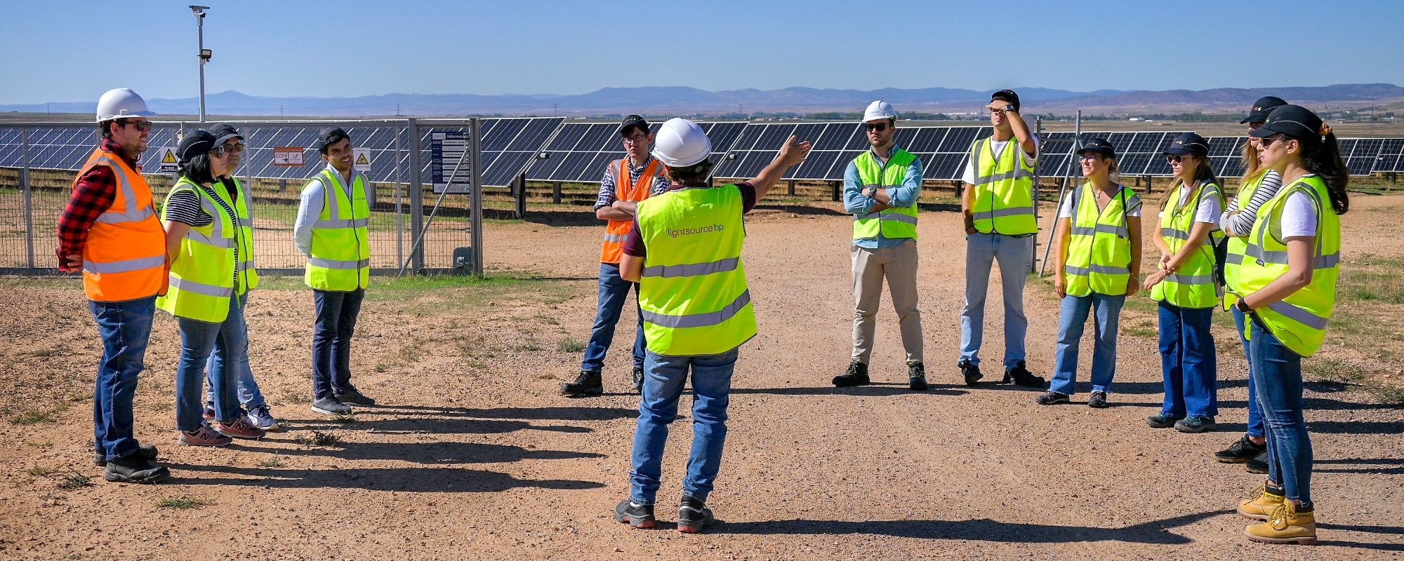 Safety talk on solar site