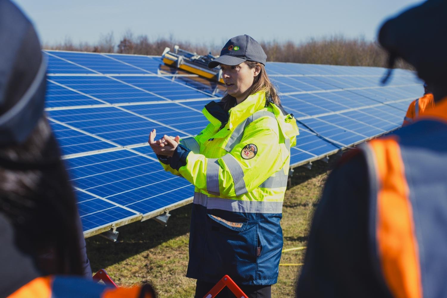 ESCP students on a solar farm visit
